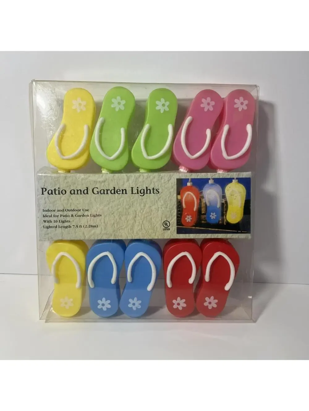 Patio and Garden Lights - Flip Flop Design, Multicolor